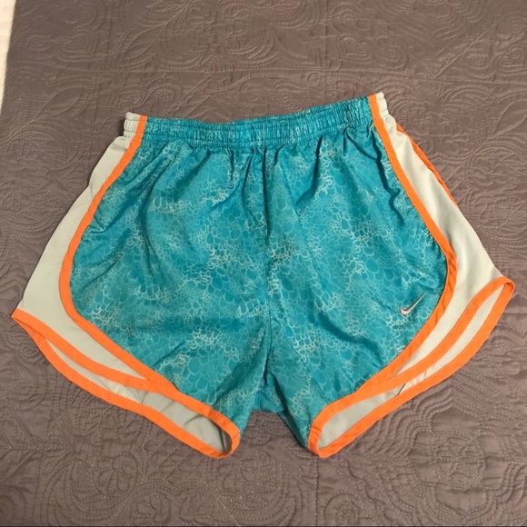 Nike Pants - NIKE Dry Fit Shorts Teal with Orange Ladies Small